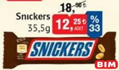SNİCKERS ÇİKOLATA 35,5 G
